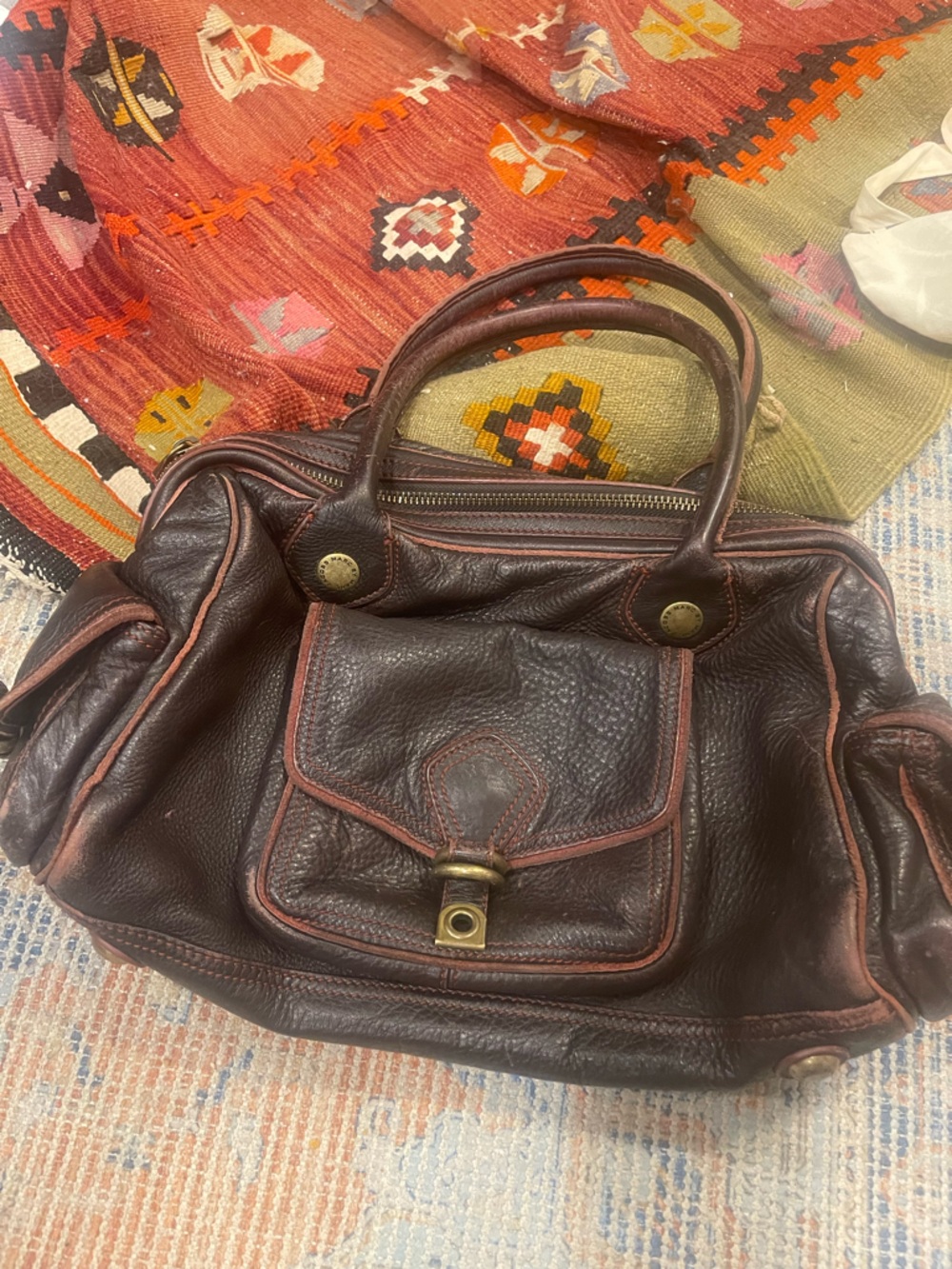 Mark by Mark Jacobs Classic Brown Leather Satchel Handbag